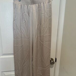 Babaton Light Cream Satin Pants